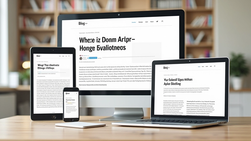 Modernes responsive Blog-Design auf verschiedenen Bildschirmgrößen